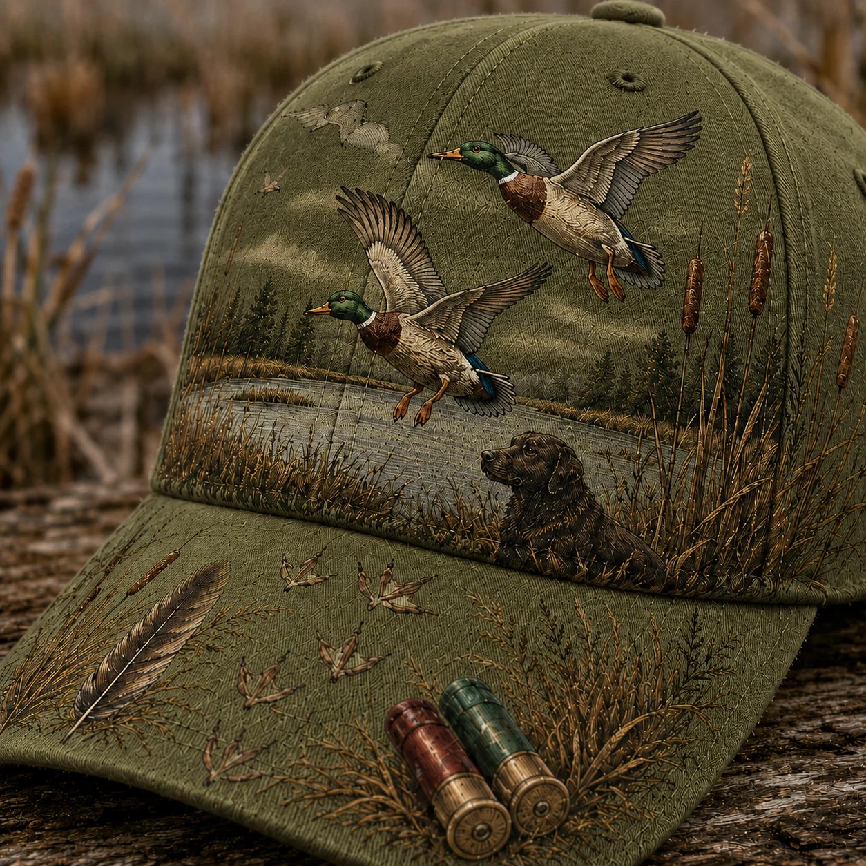 🦆Den ultimata kepsen för vattenfågeljägare! 🌾
