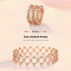 2 i 1 Justerbar magnetisk terapi transformerande armband ring