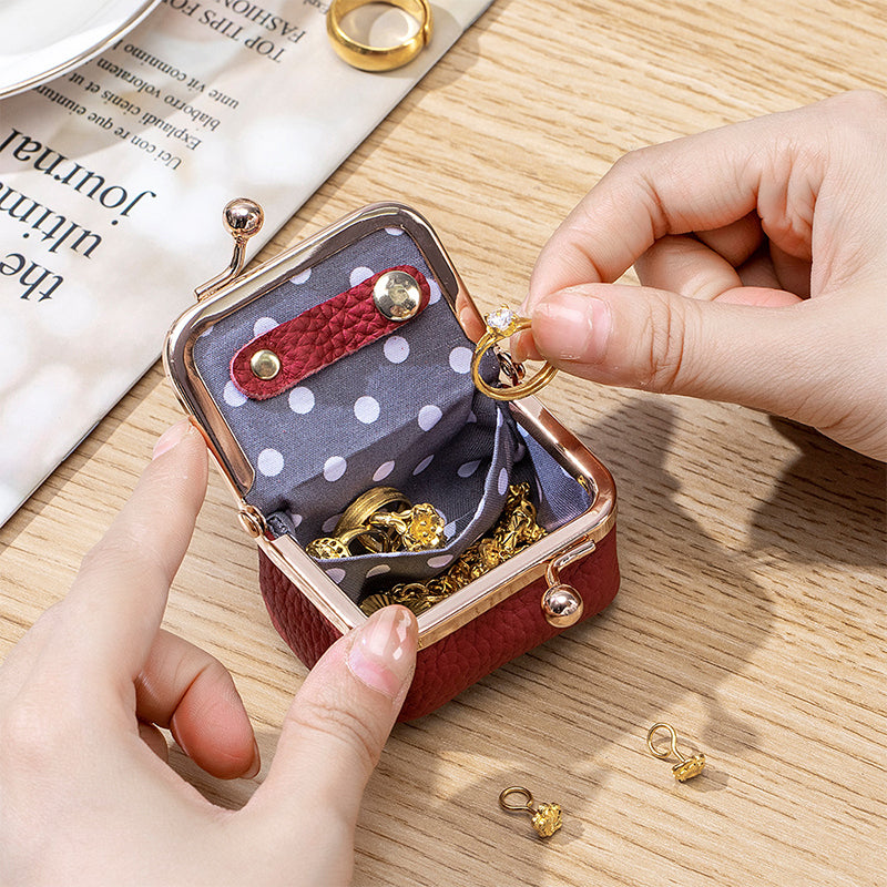 Mini smyckeskrin i äkta läder
