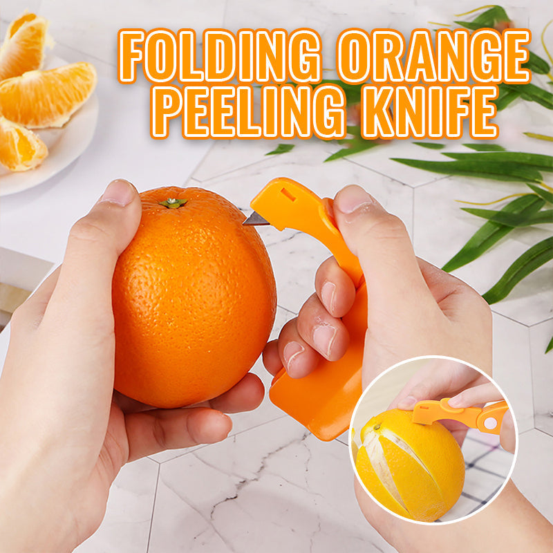 🍊Hopfällbar apelsinskalningskniv – enkel skalning, inget kladd och perfekt att ha med sig
