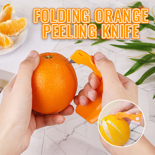 🍊Hopfällbar apelsinskalningskniv – enkel skalning, inget kladd och perfekt att ha med sig