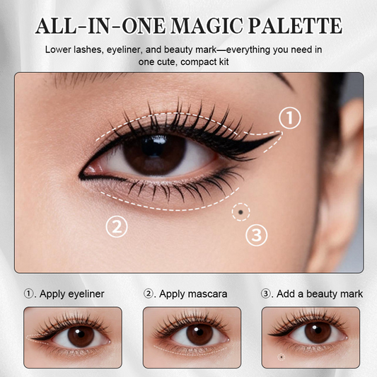 💋⏱️ 3-i-1-kit för ögonmakeup med stämpel – perfekta undre fransar och eyeliner på 3 sekunder