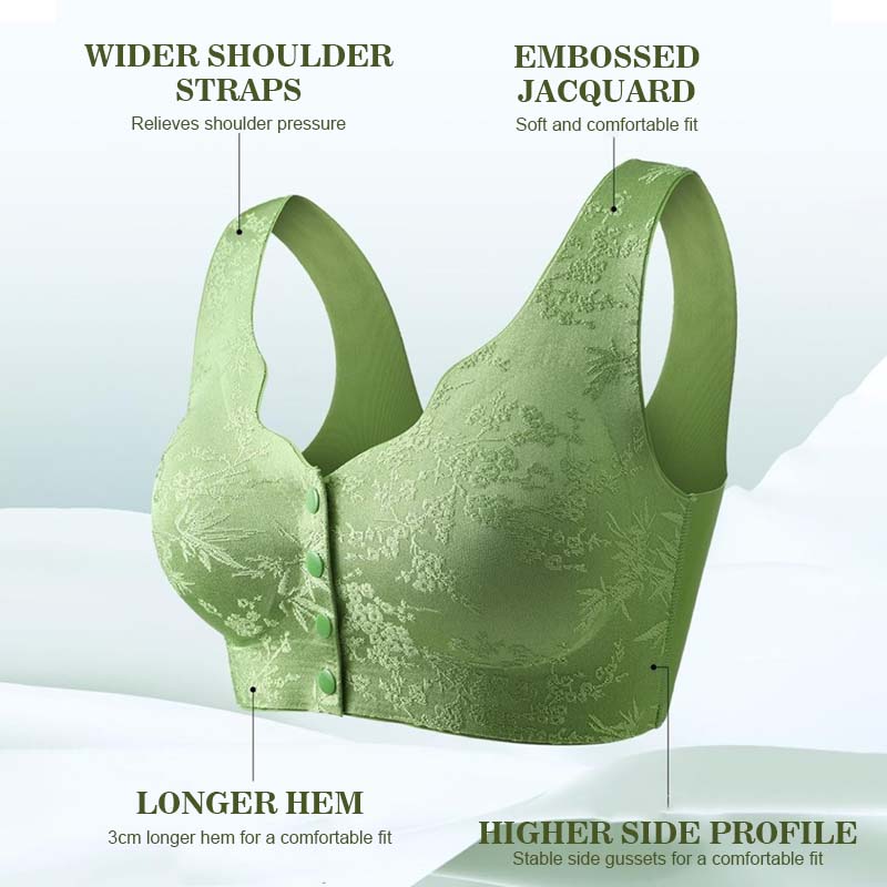 🌹Sista dagen ❤️ Köp 1 få 2 gratis🌹Bekväm sömlös BH utan bygel med framfäste