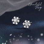 925 silverörhängen med snöflingor - elegant vinterglamour
