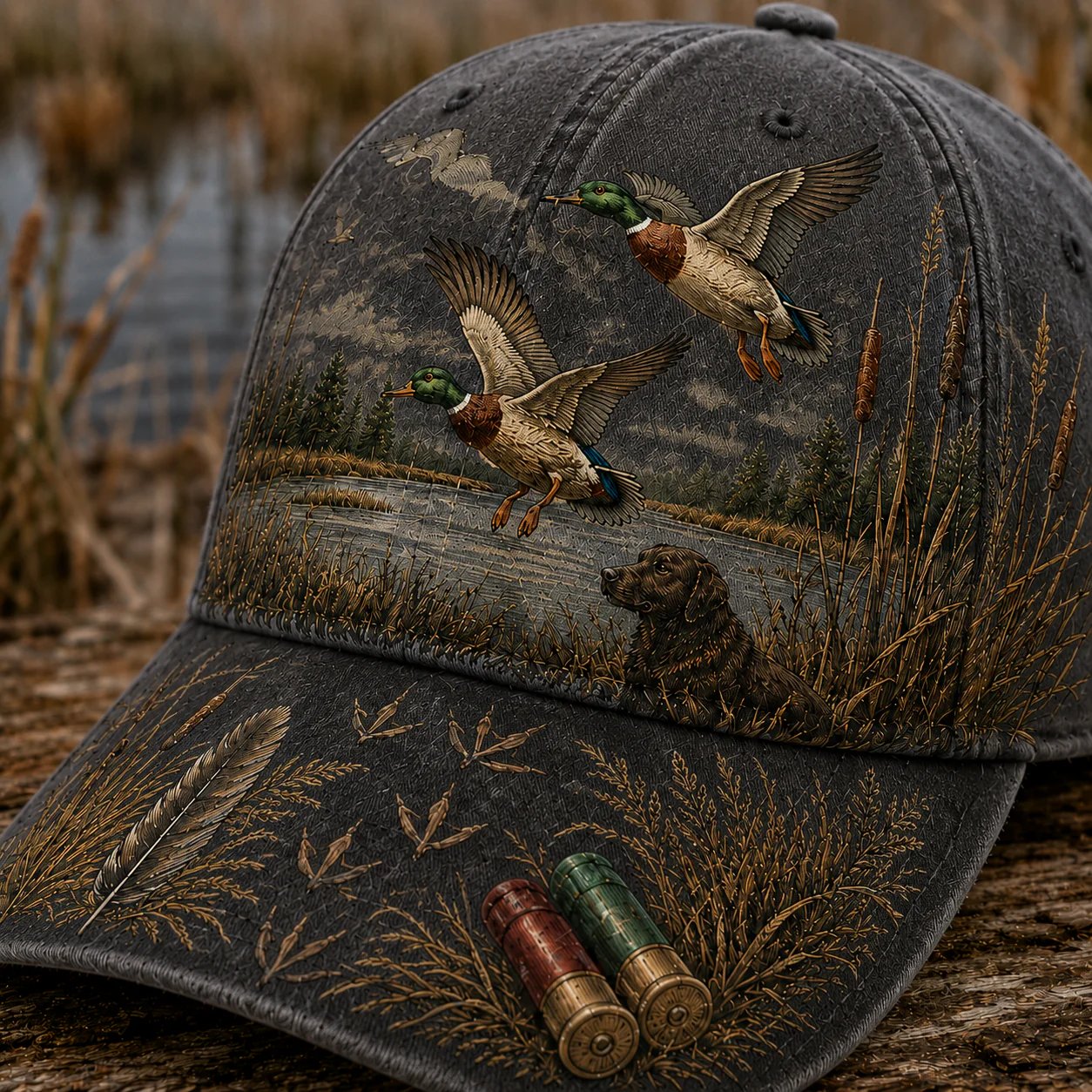 🦆Den ultimata kepsen för vattenfågeljägare! 🌾