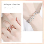 2 i 1 Justerbar magnetisk terapi transformerande armband ring
