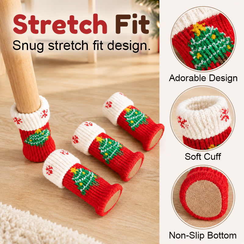 🎄Christmas Chair Leg Covers -- Stretch-to-Fit Holiday Furniture Dressing