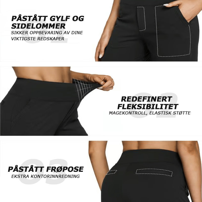 🔥Lösa, högmidjade affärsbyxor med informell midjeban
