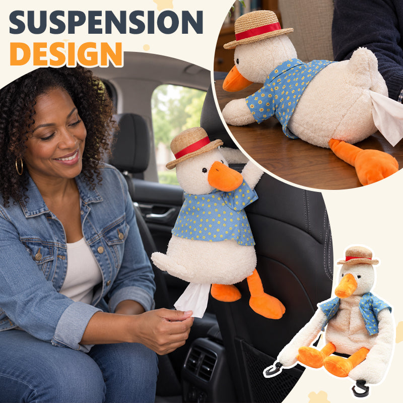 🦆Anka-näsdukshållare — Bilnäsdukshållare som hängs på nackstödet med en personlig touch