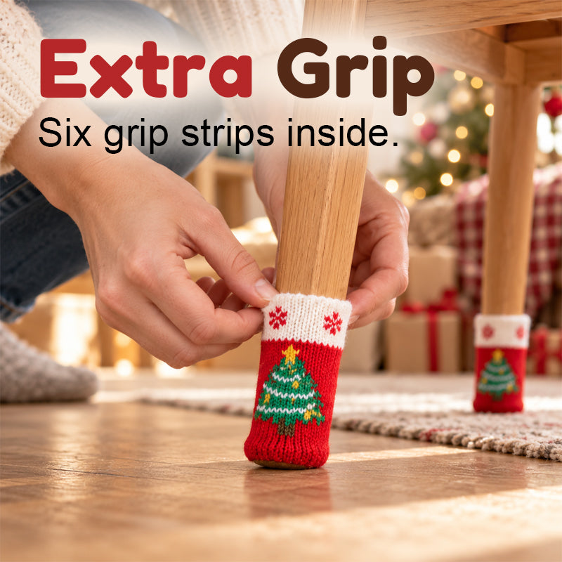 🎄Christmas Chair Leg Covers -- Stretch-to-Fit Holiday Furniture Dressing