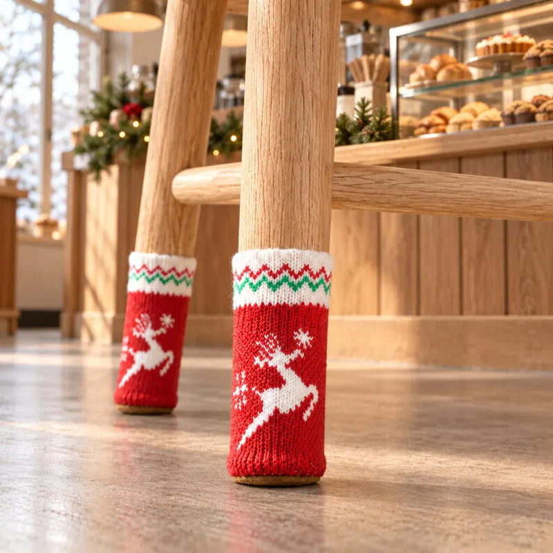 🎄Christmas Chair Leg Covers -- Stretch-to-Fit Holiday Furniture Dressing
