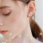 925 silverörhängen med snöflingor - elegant vinterglamour