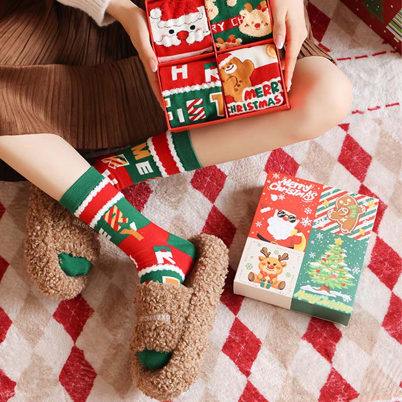 🎄✨Söt Julstrumpor Presentask🎁🧦