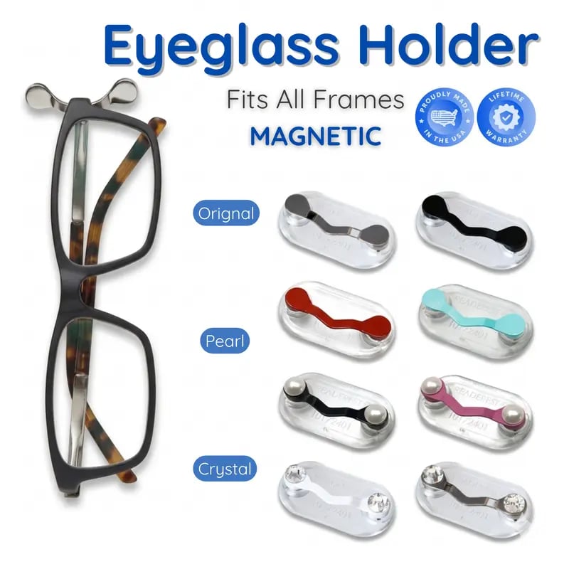 🧲 Den ultimata magnetiska glasögonhållaren: halkfri, säker klämma och skydd mot kläder! 👓