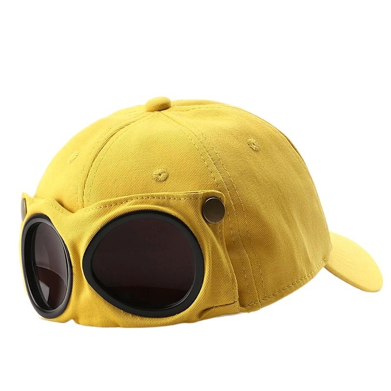 🤣 Baseballkeps i aviatorstil — unika fack för solglasögon och vintage-detaljer i metall! 🧢✨