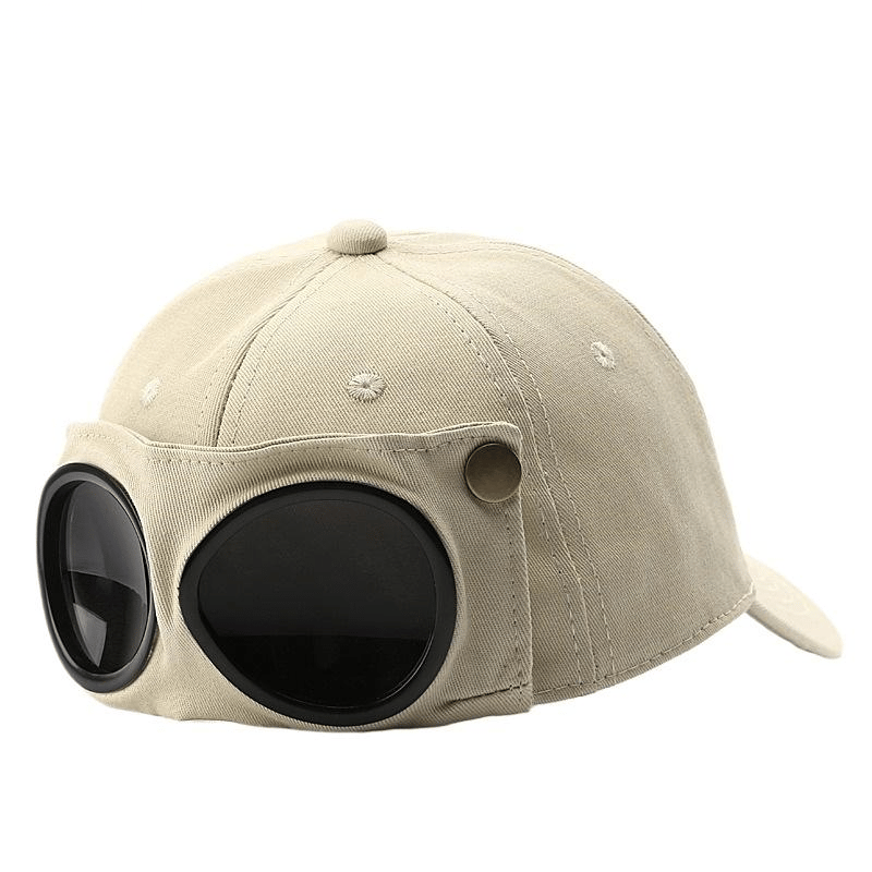🤣 Baseballkeps i aviatorstil — unika fack för solglasögon och vintage-detaljer i metall! 🧢✨