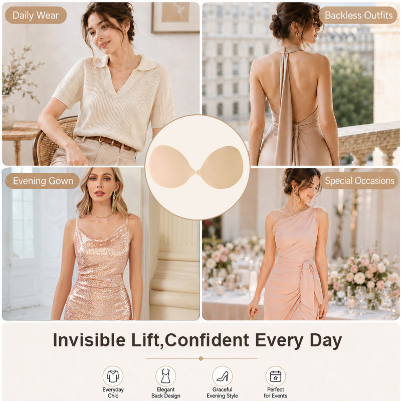 💖 3D-push-up-bh-bröstvårtsskydd i massivt silikon: Osynliga lyftande skydd! ✨
