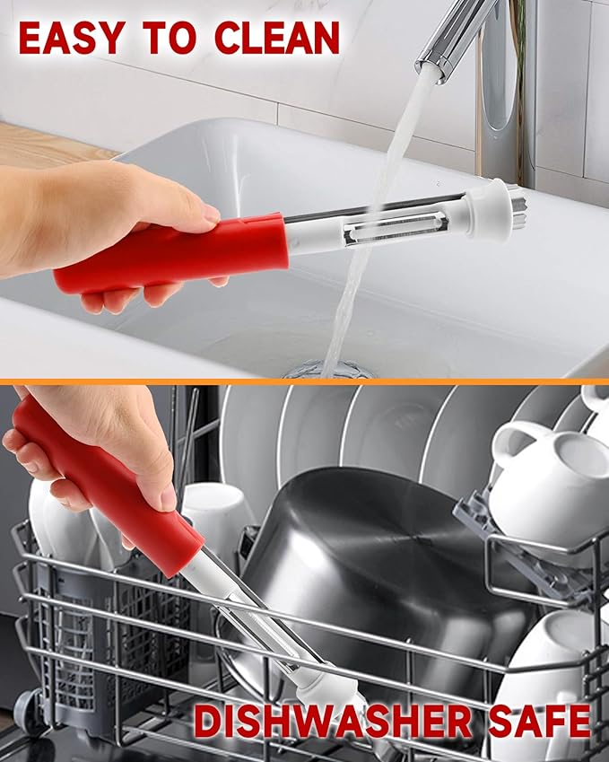 🍎 2-i-1-verktyg i rostfritt stål för att ta bort kärnhuset ur äpplen: Ta bort kärnhuset med ett enda handgrepp! ✨