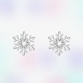 925 silverörhängen med snöflingor - elegant vinterglamour