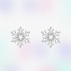 925 silverörhängen med snöflingor - elegant vinterglamour