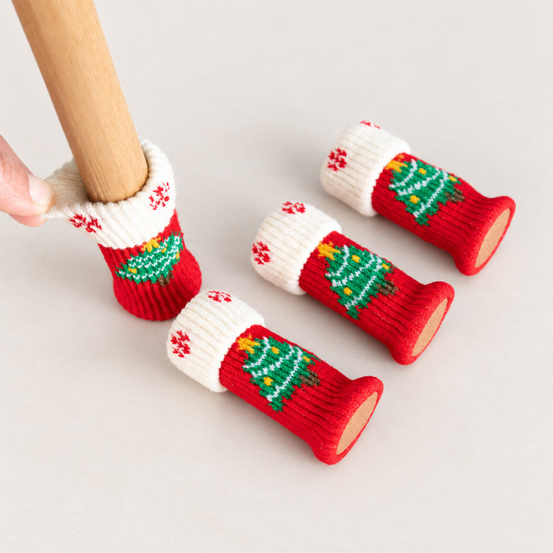 🎄Christmas Chair Leg Covers -- Stretch-to-Fit Holiday Furniture Dressing
