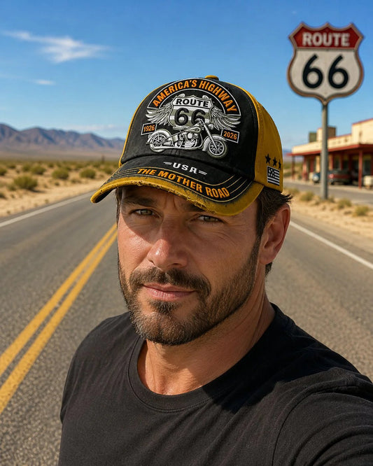 🛣️🧢 100 Years of Route 66 — Retro Anniversary Baseball Cap
