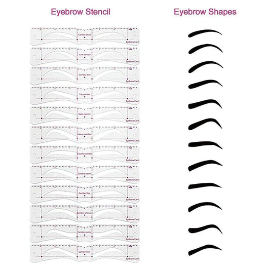 ✨💕 12 Shapes, One Perfect Brow — Eyebrow Stencil Kit
