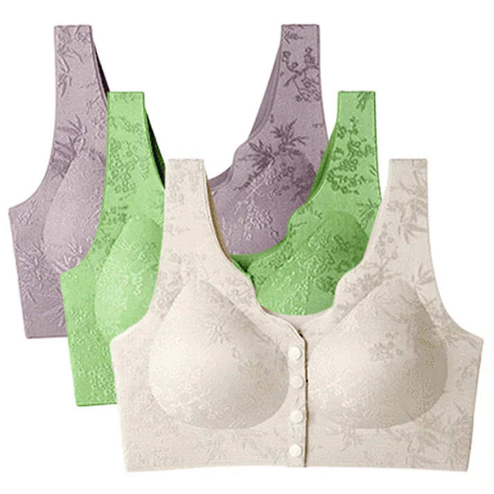 🌹Sista dagen ❤️ Köp 1 få 2 gratis🌹Bekväm sömlös BH utan bygel med framfäste