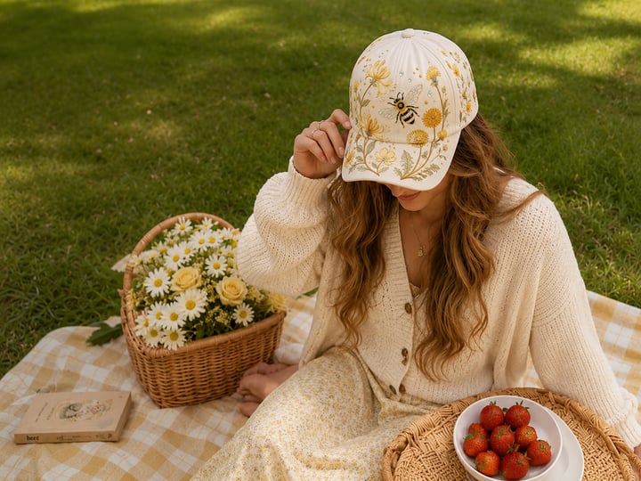🌸🌿 Garden Morning-baseballkeps: Milt solsken och vardagsmys! ☀️🌱🧢