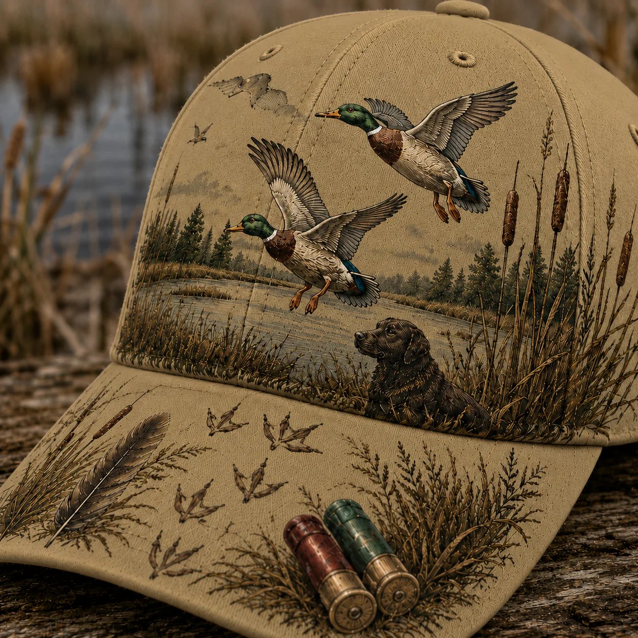 🦆Den ultimata kepsen för vattenfågeljägare! 🌾