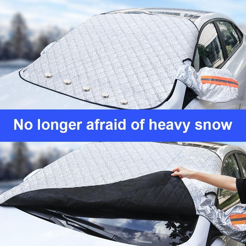 🚗❄️ Vindruteskydd med sugkoppar — Skydd mot UV-strålning, frost och snö året runt