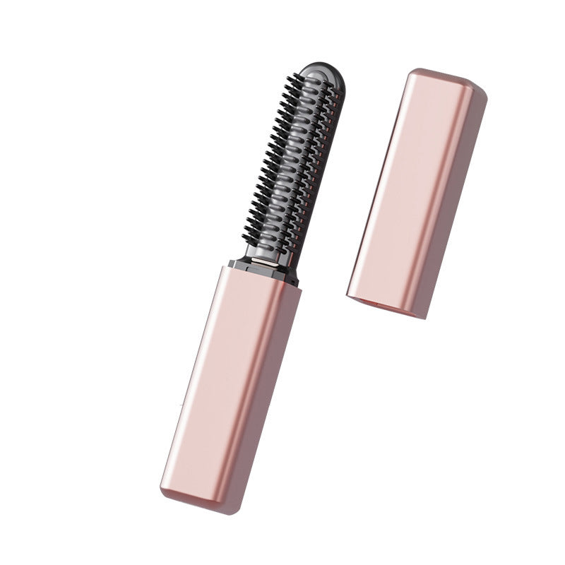 💁‍♀️✨Bärbar uppvärmd luggkam – sladdlös för snabba touch-ups av luggen och flygiga hårstrån
