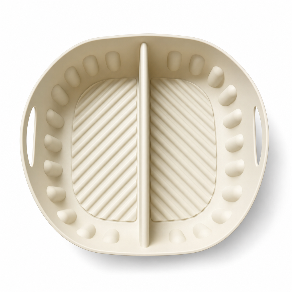 🍳 Bakplåt i silikon med två fack — två smaker, en bakning, lätt att rengöra
